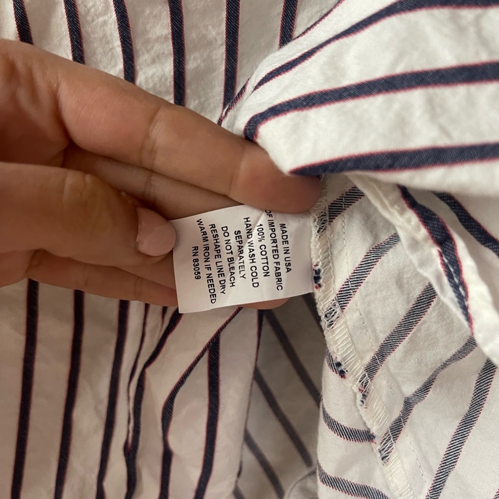 Drew Dillone Button Down Striped Size Medium - image 5